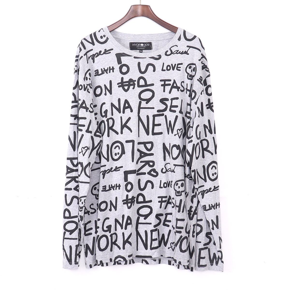 数量限定，正規品 ハイドロゲン HYDROGEN 19SS 総柄シティーズロングTシャツ 3XL UT8651(その他)｜売買されたオークション情報、yahooの商品情報をアーカイブ公開 - オークファン その他