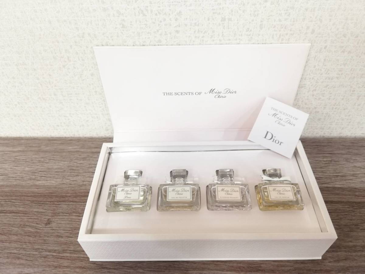 N6549 未使用・保管品 THE SCENTS OF Miss Dior Cherie 4SET ミスディオール オードトワレ ミニボトル香水4本セット 各5ml 