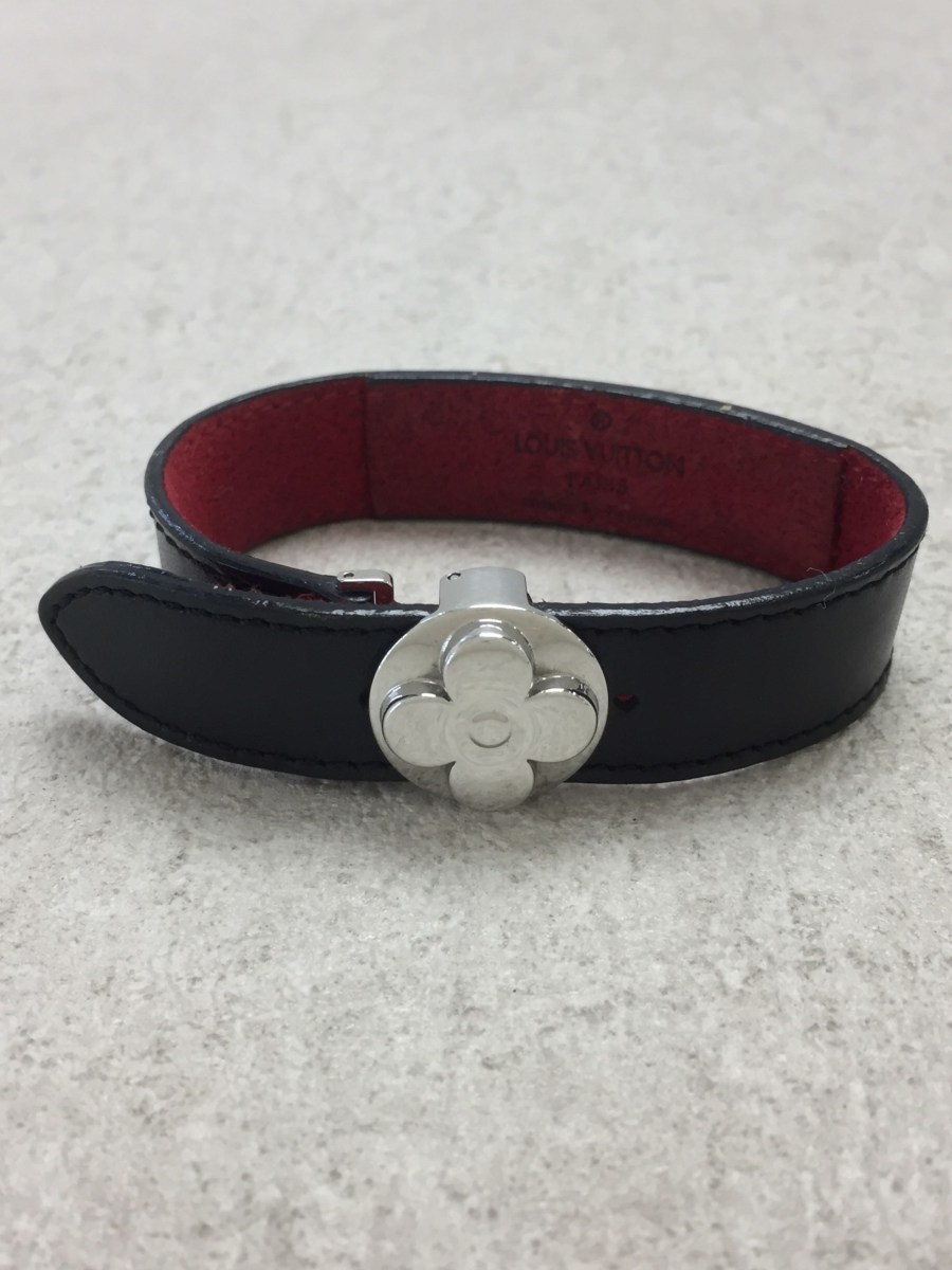 LOUIS VUITTON◆ルイヴィトン/ブレスレット/レザー/BLK/M64447