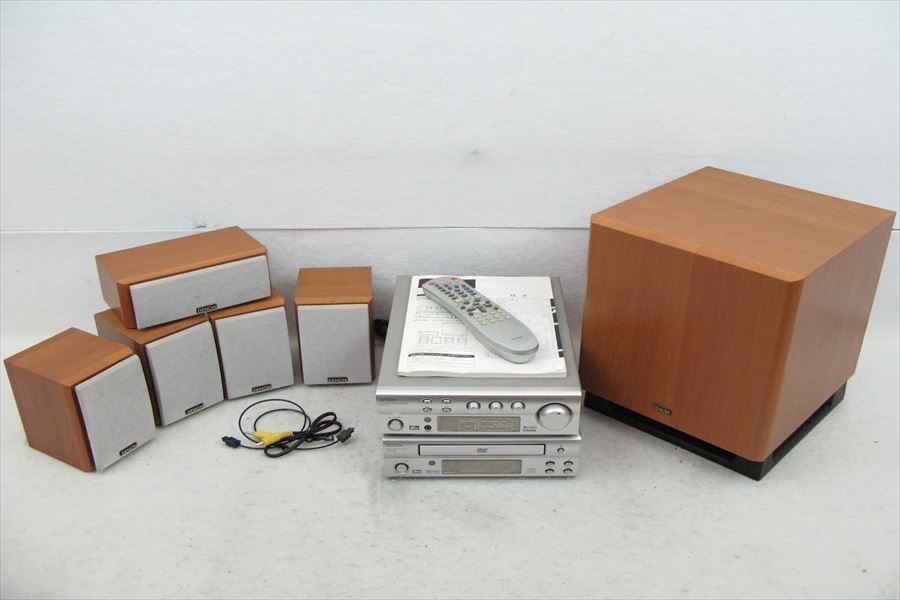 ▼ DENON デノン DHT-300DV ホームシアターシステム サラウンドアンプ スピーカーセット 現状品 中古 210505N7611