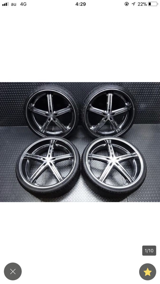 235/30ZR22 22インチ　左前タイヤ交換必須　ESTATUS 4本価格　