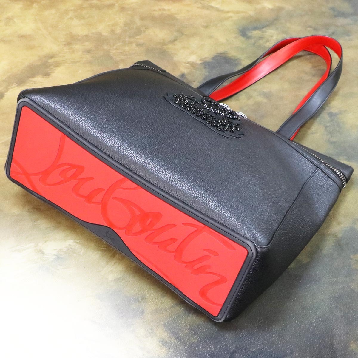 本物 極上品 クリスチャンルブタン 絶盤 CABADO カーフレザー2WAY 