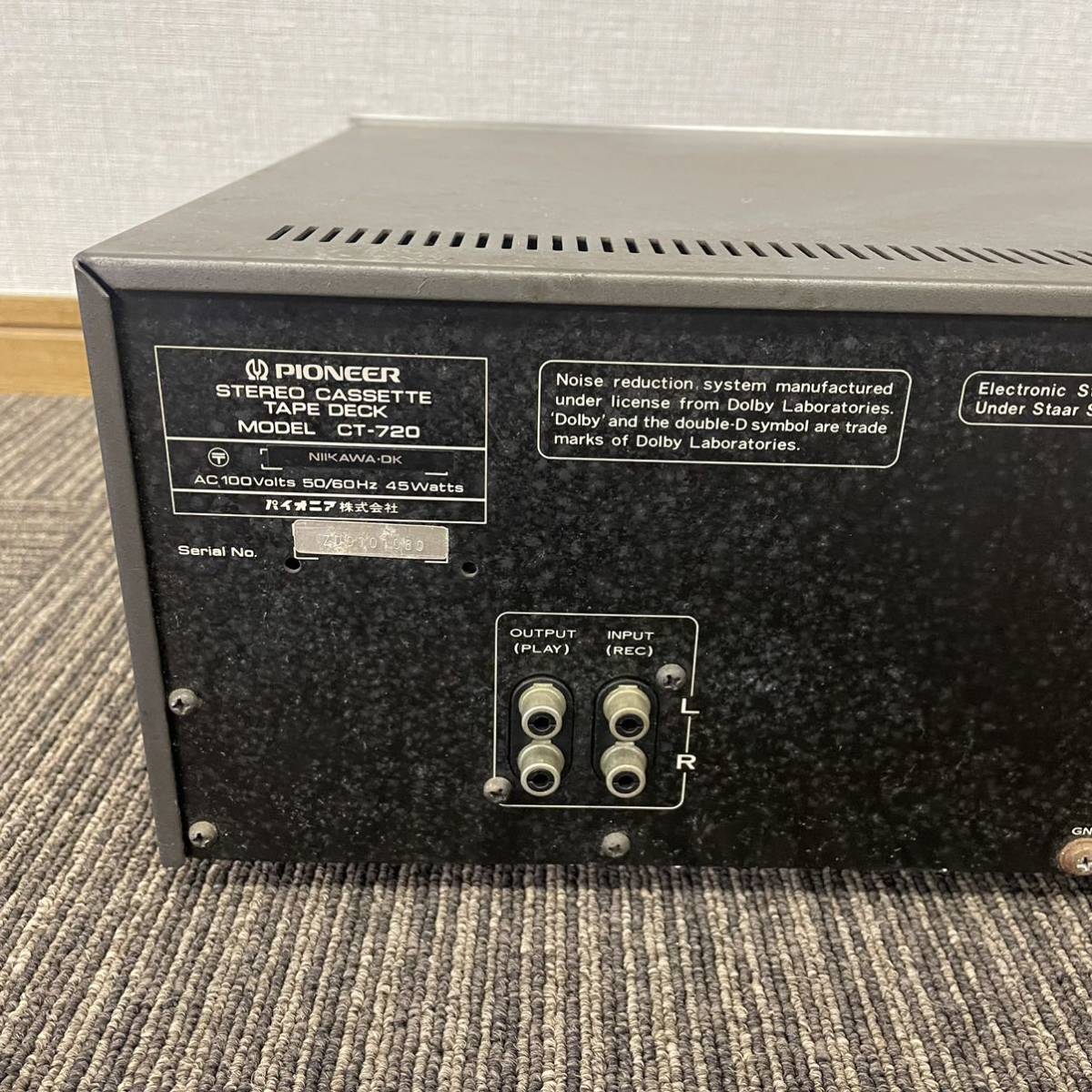 Pioneer CT-720 カセットデッキ パイオニア Pioneer パイオニア カセットデッキ CT-720 [管理番号06] 【公式通販】