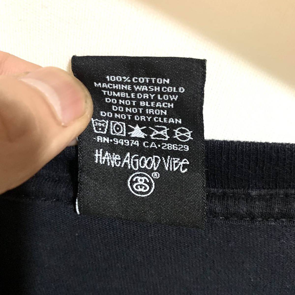 □メキシコ製 STUSSY ステューシー 1980 N゜4 4面プリント 長袖Tシャツ 