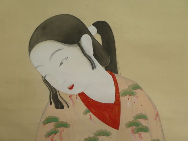 浮世絵 桃山風俗絵図 美人画(美人五人)絹本額入 藤工芸謹製 浮世絵 桃山風俗絵図 美人画(美人五人)絹本額入 藤工芸謹製 浮世絵