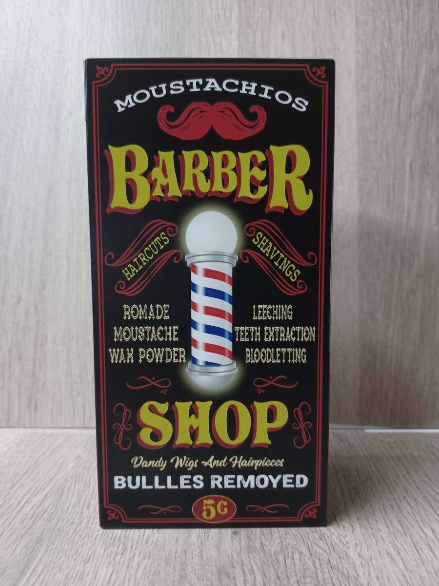 Lサイズバーバー 理容室 床屋 ロカビリー 看板 置物 雑貨 ライトBOX