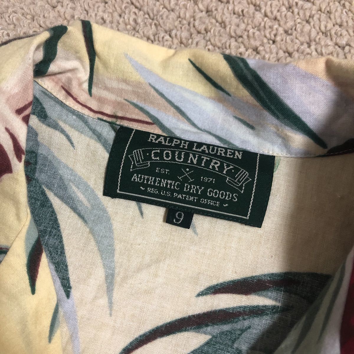 90s POLO RALPH LAUREN POLO COUNTRY ハワイアンシャツ 9 ラルフ