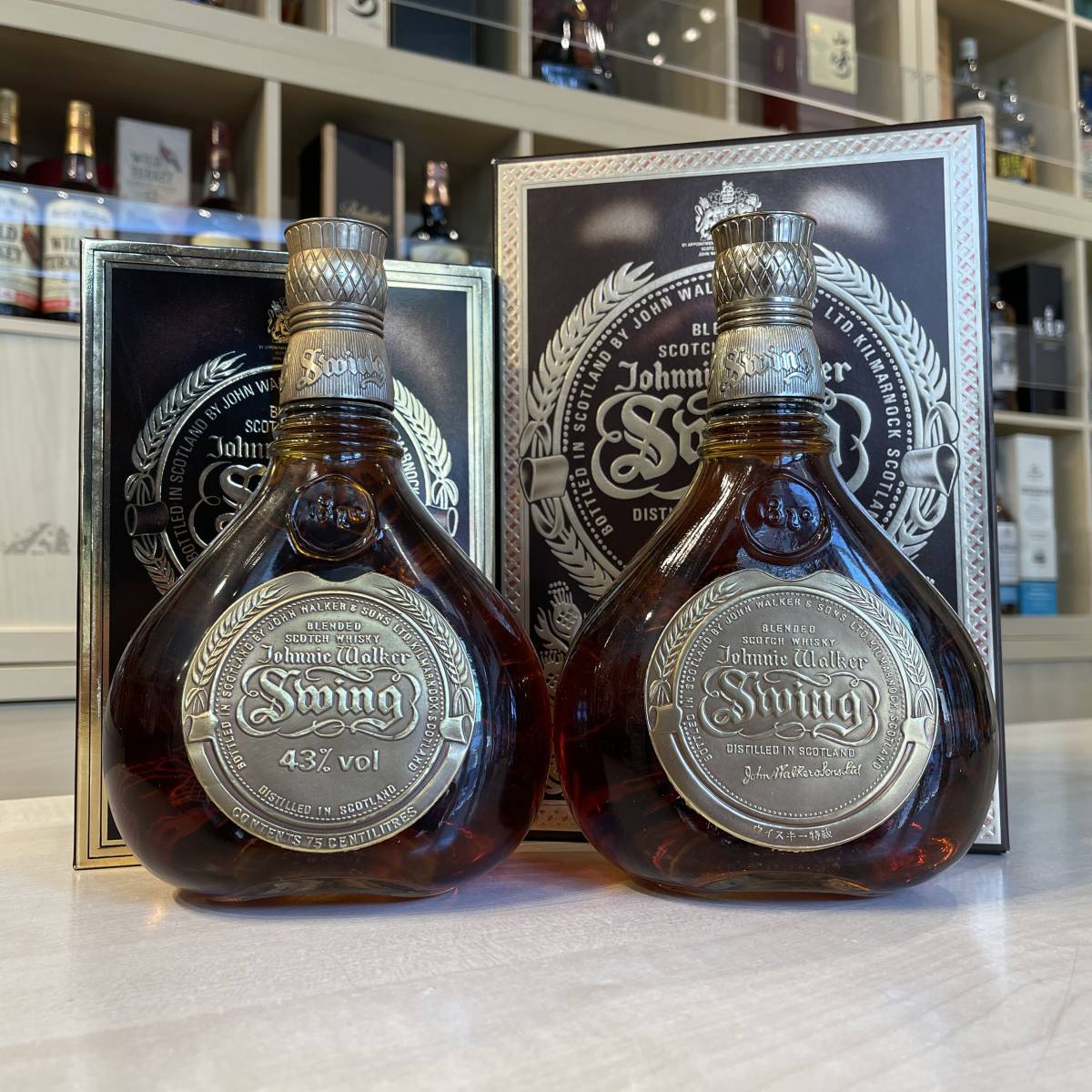 72373，108 Johnnie Walker（ジョニーウォーカー）スウィング 43％ 750ml 2本セット 箱付