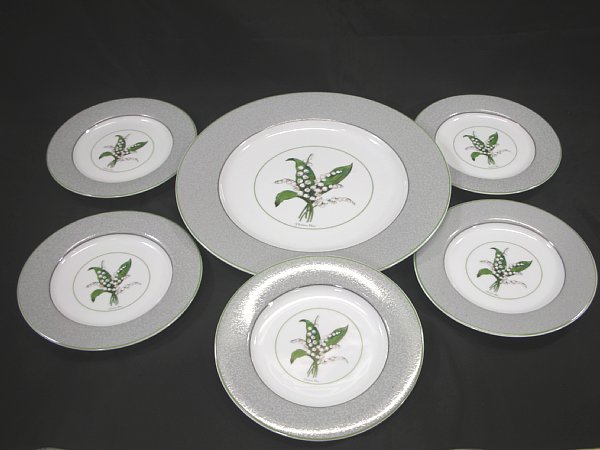 【未使用】クリスチャン・ディオール☆鈴蘭☆プレート６枚セット