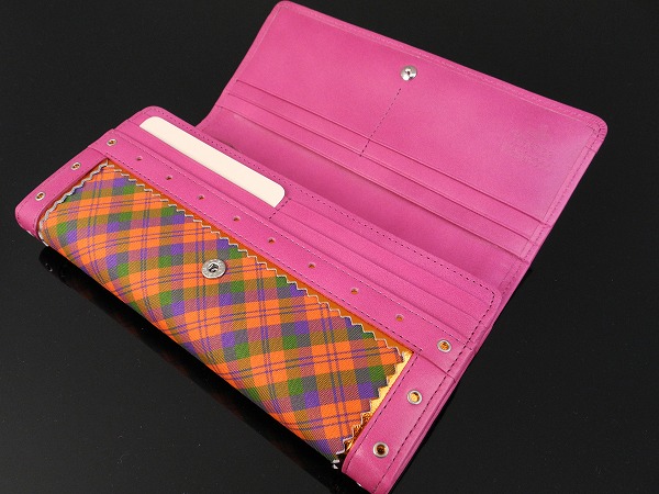 ◆1399◆ヴィヴィアンウエストウッド牛革タータンチェック長財布