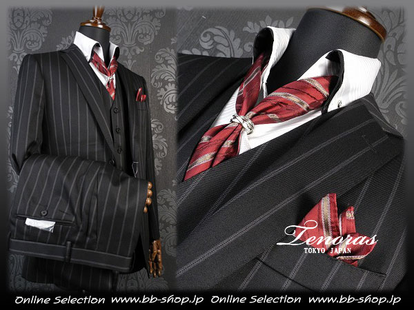 ◆2541◆定7万メンズ ティノラス ストライプスリーピーススーツM