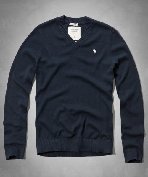セール★送料無料★Vネックセーター/ニット(Ｓ)アバクロ/N-1843