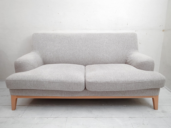 851 超美品 Francfrancフランフラン ボルケ2人掛けソファ