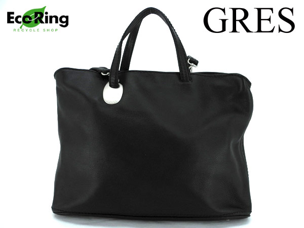 1円 GRES ショルダー付 トートバッグ ブラック CQ100