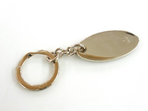 GUCCI 146560 キーホルダー キーリング プレート ラインストーン