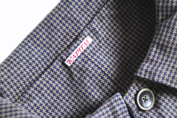 美品☆KAPITAL キャピタル◇藍千鳥 ペザントコクーンコート 0/XS(女性 