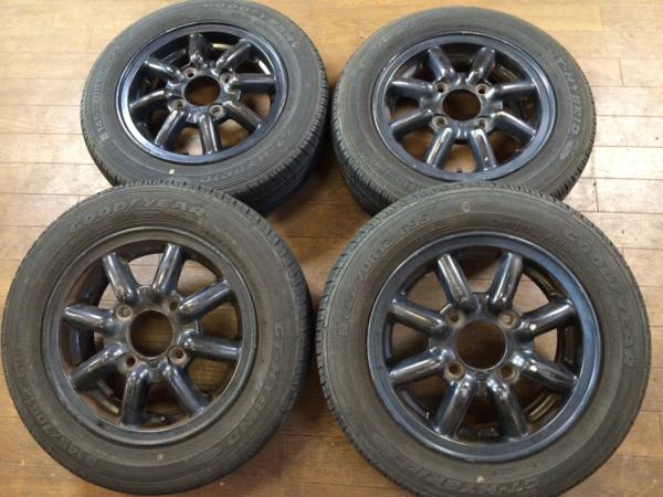 ◎ブラックレーシング 12インチ PCD110 4.5J+45 4穴 8スポーク 