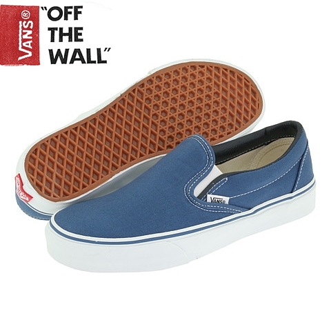 新品・USA企画★VANS バンズ スリッポン Navy 27cm