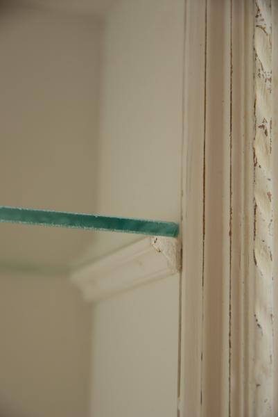 ○。アンティーク古い額縁フレームのウォールラック/壁掛収納棚