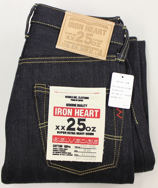 ks5383/新品 アイアンハート IH-634-XHS 25OZ ストレートデニム