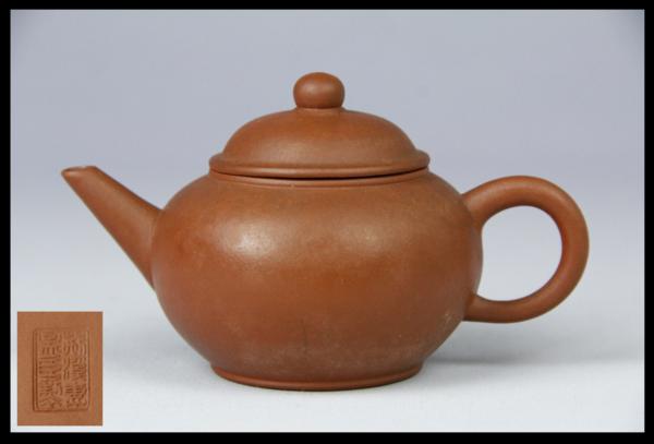 【naikobi】朱泥 孟臣在銘 急須/水平壷 MK-17