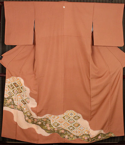 大得価，安い 色留袖 正絹 宝尽くし ki14389(留袖)｜売買されたオークション情報、yahooの商品情報をアーカイブ公開 - オークファン 留袖