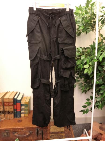 BUFFALO BOBS リネン混 ベルト デザイン イージー カーゴ パンツ