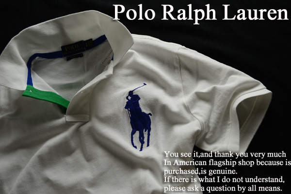 ラルフローレン【本物】CUSTOMビッグポニーポロシャツ■L/白■IR