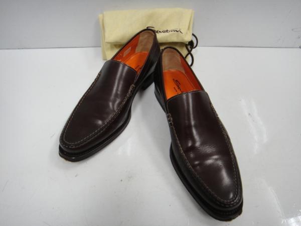 d218 サントーニ メンズ 革靴 #４・1/2 ブラウン系 中古