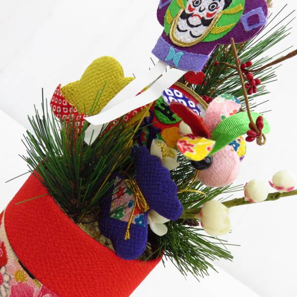 A84★☆新品展示品 お正月飾り初春 チリメン和雑貨 縮緬 日本製