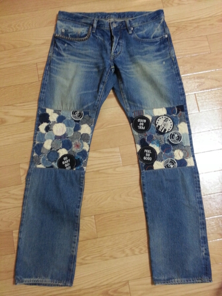 美品 ヒステリックグラマー BR加工 スタッズ デニム 32