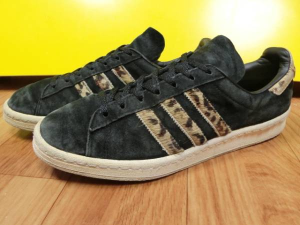 adidasOriginals2012年製CAMPUS 80sキャンパスOG★黒/豹柄26.5㎝