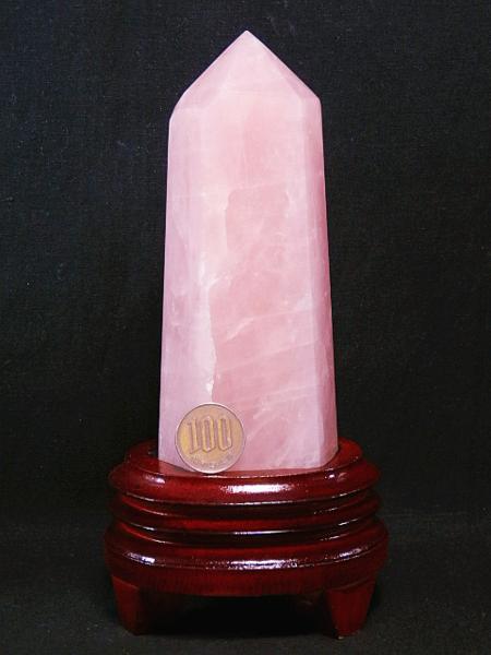 AAA級家庭円満★天然ローズクォーツ六角柱105E2-53E20