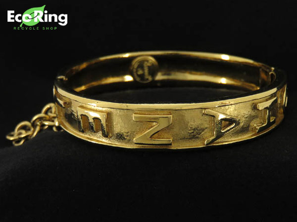 1円 美品 シャネル バングル ゴールドカラー GK969