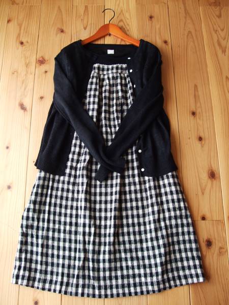 ●美品　シュシュドママン　厚みリネン×ウールの秋冬ワンピ