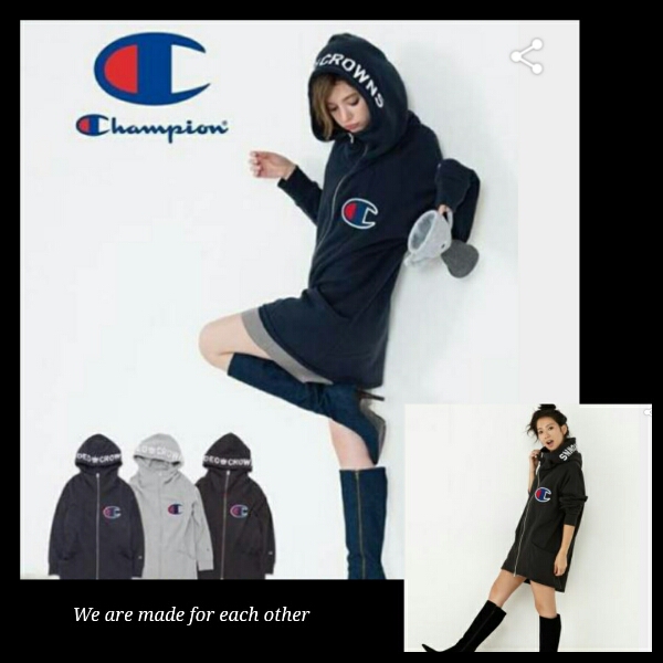 ロデオクラウンズ×チャンピオン コラボ ロング丈パーカー M