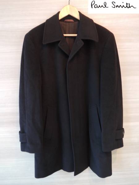 【極美品】 ポールスミス アンゴラ チェスターコート ブラック Mサイズ ☆Paul Smith☆（ポールスミス）アンゴラ100%高級コート/M/黒 Paul