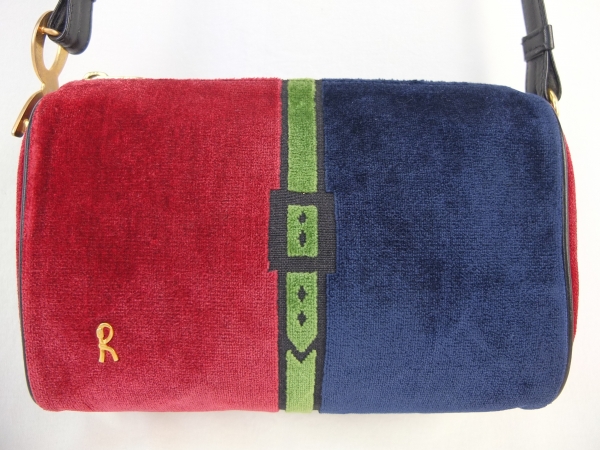 ロベルタディカメリーノ ショルダーバッグ 赤×紺 ポシェット