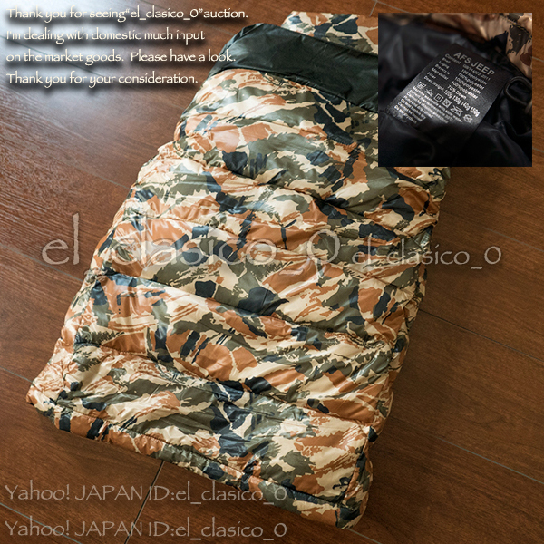 国内発送*JEEP*メンズ 迷彩柄 ダウンベストL茶(カモフラ