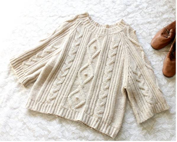 アドーアα　ケーブルニット　38◎