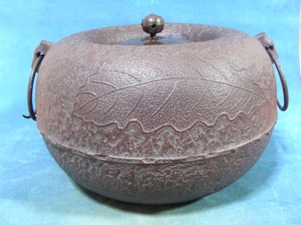 人気，定番人気 ☆茶道具☆人間国宝 高橋敬典作☆『柏葉釜』☆茶釜