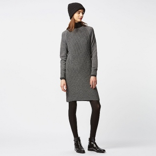 新品ユニクロ ヒートテックワンピース グレー Lサイズ