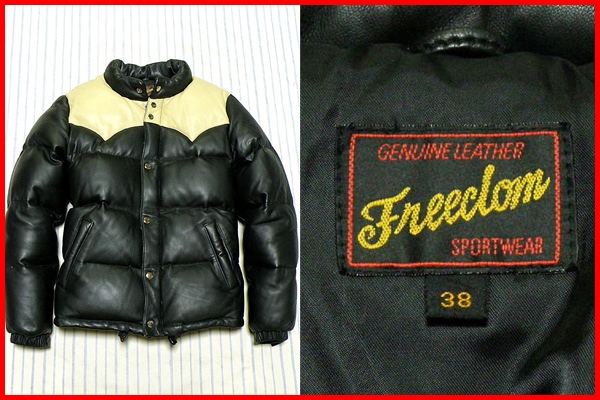 ★上質羊革！FREEDOM★ ラムレザーダウンジャケット 38 ★