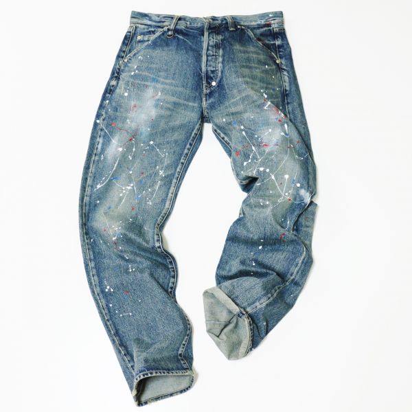12AW NITRAIDナイトレイド ペイント加工 スプラッター デニム 34