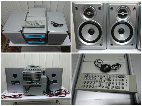 Victor ビクター CD MD JVC シルバー カセットミニコンポ UX-Q10 訳