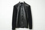 アンテプリマ ANTEPRIMA レザー×ニット ジャケット[NE567]40 黒