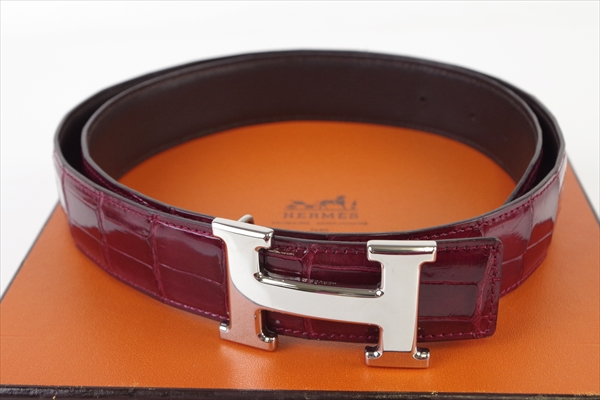 エルメス コンスタンス Hベルト HERMES ベルト クロコ 0 