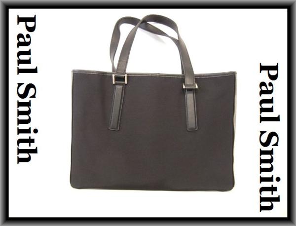 (B-5044)新品★ポールスミス★人気/黒/格好良いトートバック