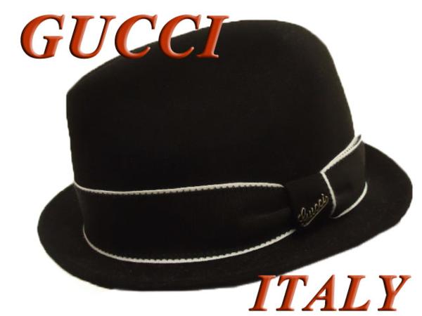 新品同様 伊製◇グッチ GUCCI◇ラビットファー ハット/帽子 0107-n1