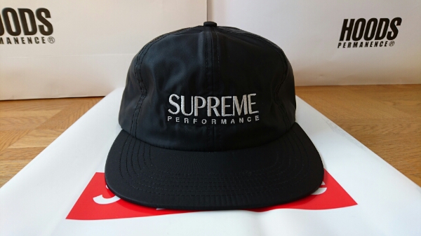 Supreme PERFORMANCE NYLON 6-PANEL CAP キャップ 帽子 jordan黒